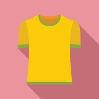 icono de camiseta de fútbol de brasil, estilo plano vector