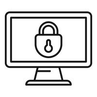 Multi-factor authentication icon, outline style vector