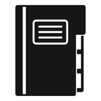 Syllabus paper folder icon, simple style vector