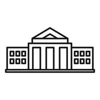 Parliament icon, outline style vector