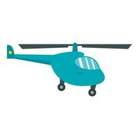Small helicopter icon, flat style vector