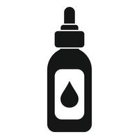 Essential oils bio dropper icon, simple style vector