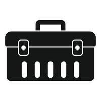 icono de caja de herramientas de coche, estilo simple vector