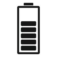 Half battery energy icon, simple style vector
