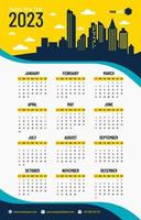 Modern Corporate Calendar 2023 vector