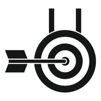 Arch target icon, simple style vector