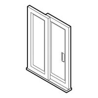 Sliding door icon, outline style vector