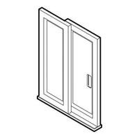 icono de puerta corredera, estilo de esquema vector