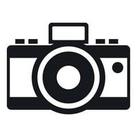 Photocamera icon, simple style vector