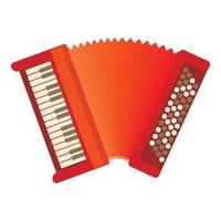 Accordion icon, flat style vector