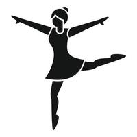 vector simple de icono de pose de ballet. bailarina bailarina