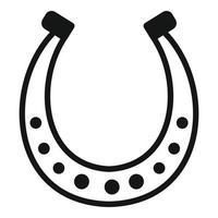 Blacksmith horseshoe icon, simple style vector