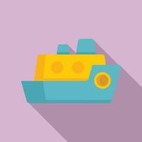 Cruise toy icon, flat style vector