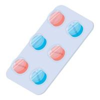 Pills icon, isometric 3d style vector