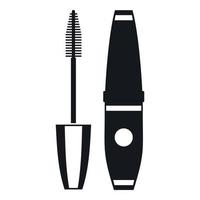 Mascara, mascara brush icon, simple style vector
