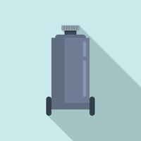 Unit air compressor icon, flat style vector