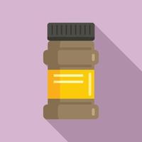 Cocoa jar icon, flat style vector