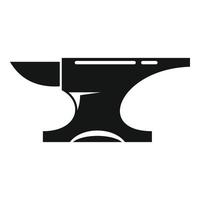 Metallurgy anvil icon, simple style vector