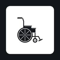 Wheelchair icon, simple style vector