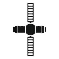 Mission space station simple flat vector. Mars spaceship vector