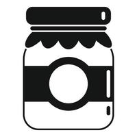 Berry jam jar icon, simple style vector