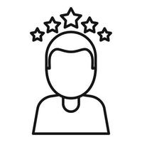 Attestation rating icon, outline style vector