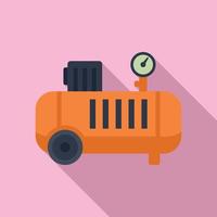 Paint air compressor icon, flat style vector