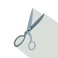 Sewing scissors icon, flat style