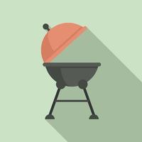 Open brazier icon, flat style vector