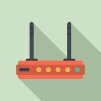 Wifi router icon, flat style vector