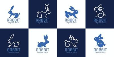 colección de logos de conejos vector