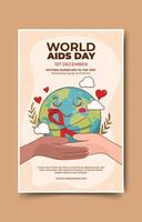 World AIDS Day Public Sevice Announcement vector