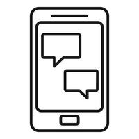 Smartphone affiliate marketing icon, outline style vector
