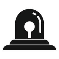 icono intermitente del servicio de seguridad, estilo simple vector