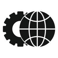 icono de reestructuración global, estilo simple vector