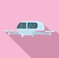 Technology air taxi icon, flat style vector