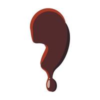 Comma from latin alphabet made of chocolate vector