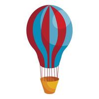 Hot air balloon icon, cartoon style vector