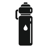 Running water bottle icon, simple style vector