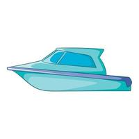 Speed boat icon, cartoon style vector