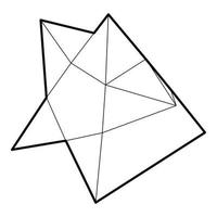 Star icon in outline style vector
