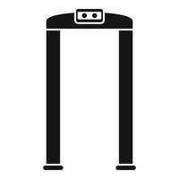 Arch metal detector icon, simple style vector