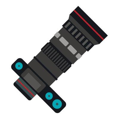 Professional objective icon, flat style