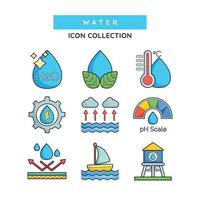 Assortment of Water Icons for Several Different Needs vector