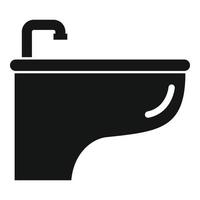 Bowl bidet icon, simple style vector