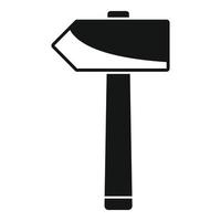 Metallurgy hammer icon, simple style vector