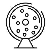 Fortune wheel icon outline vector. Game lottery vector