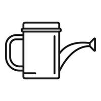 Watering can icon, outline style vector