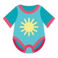 Baby bodysuit icon, flat style vector