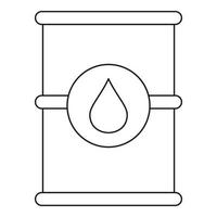 Barrel of oil icon, outline style vector